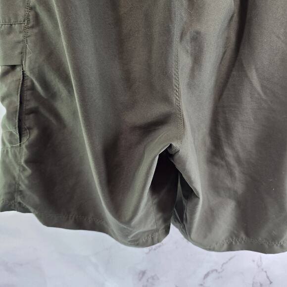 The North Face Swim Trunks Mens Medium Green Belted Board Shorts Mesh Brief - Picture 7 of 10